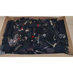 LEGO Black Bulk Lot 2.4 LB Mixed Bricks Plates  Genuine Lego Parts And Pieces